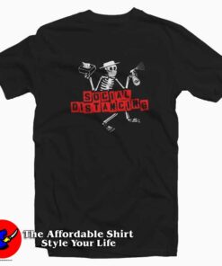 Social Distancing Distortion Skeleton Unisex T-shirt