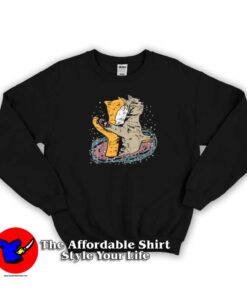 Cats Titanic Pose In Space Funny Movie Sweatshirt
