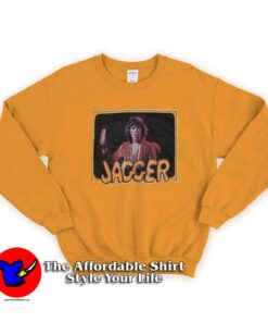 Vintage Mick Jagger Orange Unisex Sweatshirt