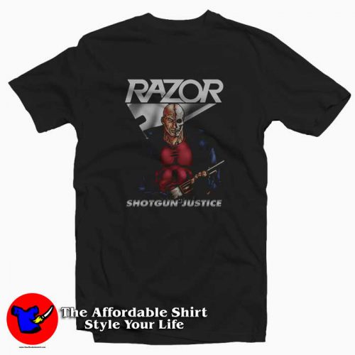 Vintage Razor Shotgun Justice Unisex Tshirt 1 500x500 Vintage Razor Shotgun Justice Unisex T shirt On Sale