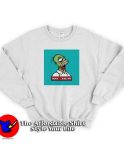 Homer Simpson Zombie Mr Brain Unisex Sweatshirt