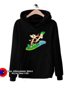 Cool Surfing The Wave Phineas and Ferb Hoodie