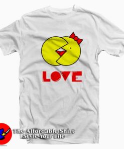 Cute Cartoon Pacman Love Kissing T-Shirt