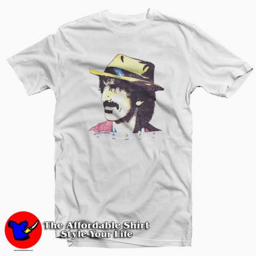 Vintage Frank Zappa With Hat Unisex Tshirt 500x500 Vintage Frank Zappa With Hat Unisex T shirt On Sale