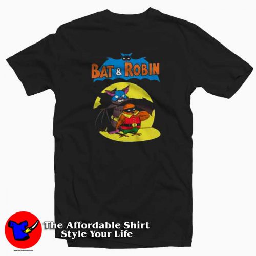 Vintage Funny Bat And Robin Unisex Hoodie Tshirt 500x500 Vintage Cartoon Bat And Robin T shirt On Sale