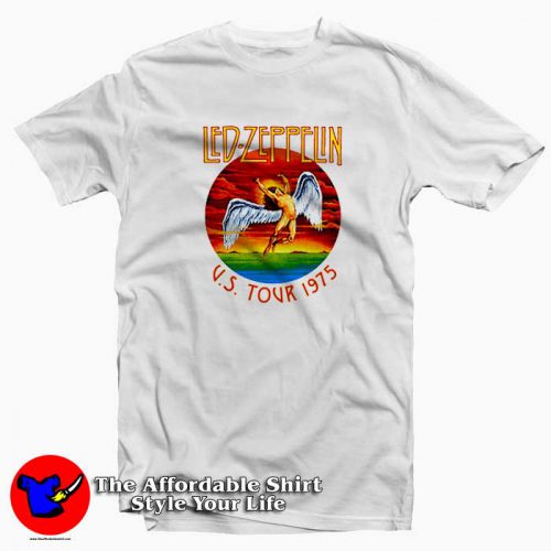 Vintage Led Zeppelin US Tour 1975 Tshirt 500x500 Vintage Led Zeppelin US Tour 1975 T shirt On Sale