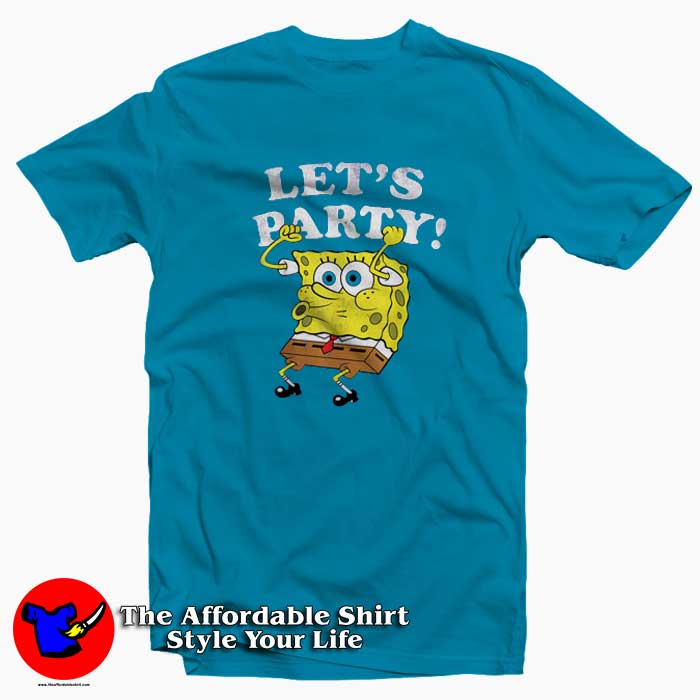 vTshirt 510x510 image vTshirt 510x510 Cute Spongebob Squarepants Lets Party T shirt On Sale