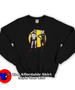 Bat & Cat Human Funny Batman Superhero Sweatshirt
