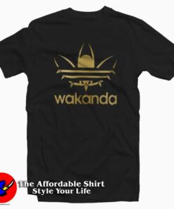 Black Panther Adidas Parody Wakanda T-shirt