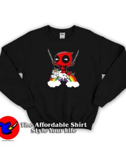 Deadpool Unicorn Rainbow Comedy Sweatshirt