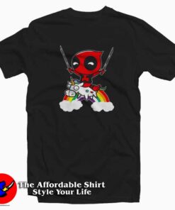 Deadpool Unicorn Rainbow Comedy T-shirt