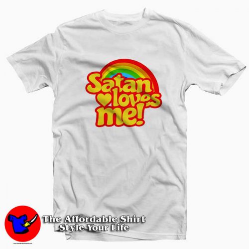Funny Satan Loves Me Rainbow Unisex Tshirt 500x500 Funny Satan Loves Me Rainbow Unisex T shirt On Sale
