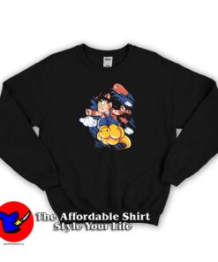 Super Saiyan Goku Mario Game Parody Sweatshirt