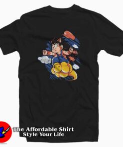 Super Saiyan Goku Mario Game Parody T-shirt