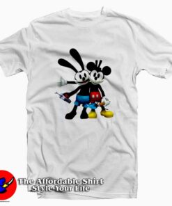 Cute The Lucky Rabbit & Mickey Mouse T-shirt