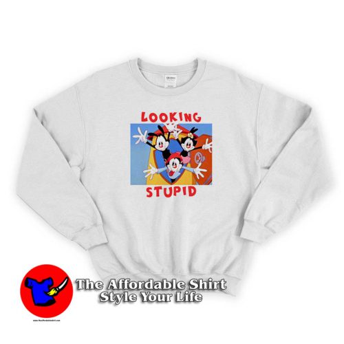 Vintage Looking Stupid Animaniacs Unisex Sweatshirt 500x500 Vintage Looking Stupid Animaniacs Unisex Sweatshirt On Sale