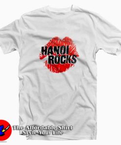 Vintage Red Lip Hanoi Rocks Graphic T-shirt