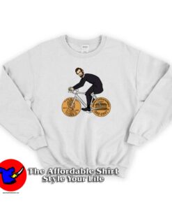 Abraham Lincoln Riding Bike Unisex Sweatshirt