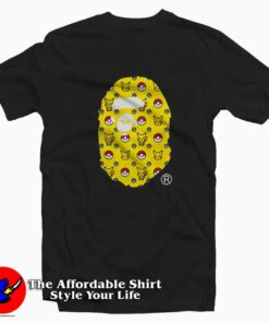 New Bape x Pokemon Pokeball Unisex Tshirt