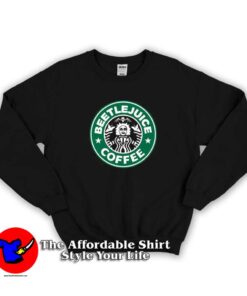 Beetlejuice Starbucks Parody Funny Halloween Sweatshirt