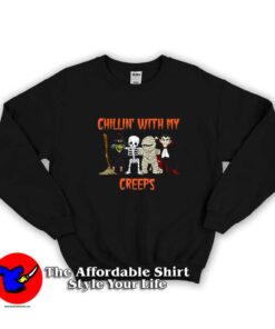 Chillin with My Creeps Vampire Halloween Sweatshirt