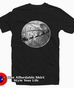 Christmas Vibes Flying Over The Moon T-shirt