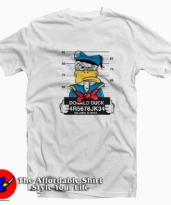 Disney Donald Duck Mugshot Cartoon T-shirt