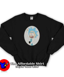 Rick And Morty Selfie Tiny Rick Girls Sweatshirt