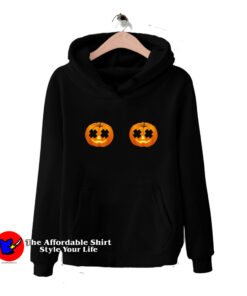 Pumpkin Boobs Funny Halloween Unisex Hoodie