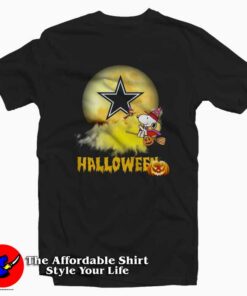 Snoopy Halloween Flying Dallas Cowboys tshirt
