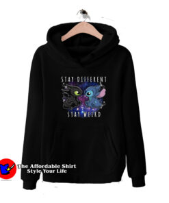 Toothless And Stitch Stay Different Stay Weird Hoodie