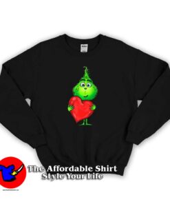 Cute Baby Grinch Love Heart Christmas Sweatshirt