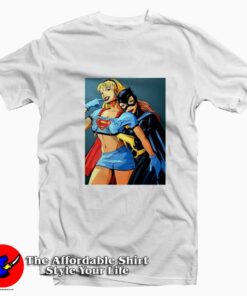 Funny Batgirl Grab Boobs Sexy Supergirl Tshirt