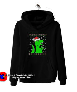 Jurassic Christmas Green Dino Unisex Hoodie