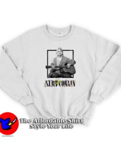 Kurt Cobain Black & White Guitar Photo Sweatshirt