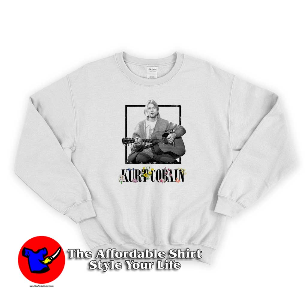 Kurt Cobain Black White Guitar Photo Sweater 510x510 image Kurt Cobain Black White Guitar Photo Sweater 510x510 Kurt Cobain Black & White Guitar Photo Sweatshirt On Sale
