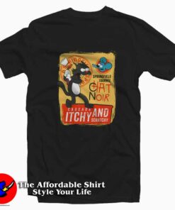 Le Chat Noir Cat Itchy & Scratchy Show T-shirt