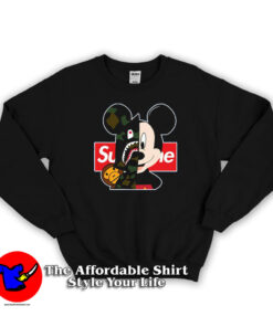 Mickey Mouse Disney Cartoon Camuflage Sweatshirt