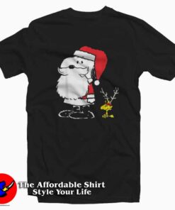 Peanuts Snoopy Woodstock Antlers Santa T-shirt