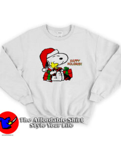 Snoopy Woodstock Peanuts Happy Holidays Sweatshirt