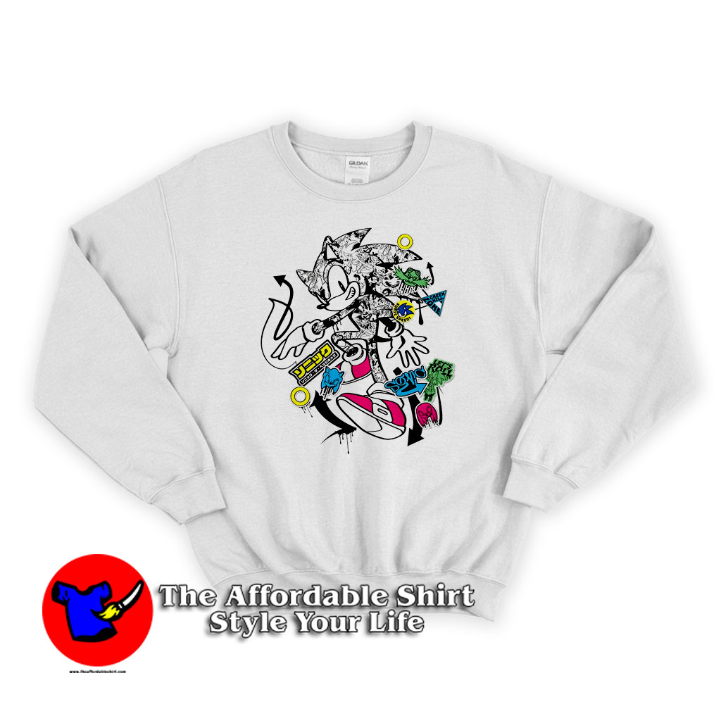 Sonic the Hedgehog Graffiti Sweater 510x510 image Sonic the Hedgehog Graffiti Sweater 510x510 Cool Sonic the Hedgehog Graffiti Sweatshirt On Sale