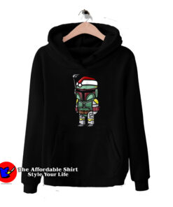 Star Wars Boba Santa Hat Cartoon Christmas Hoodie