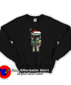 Star Wars Boba Santa Hat Cartoon Christmas Sweatshirt