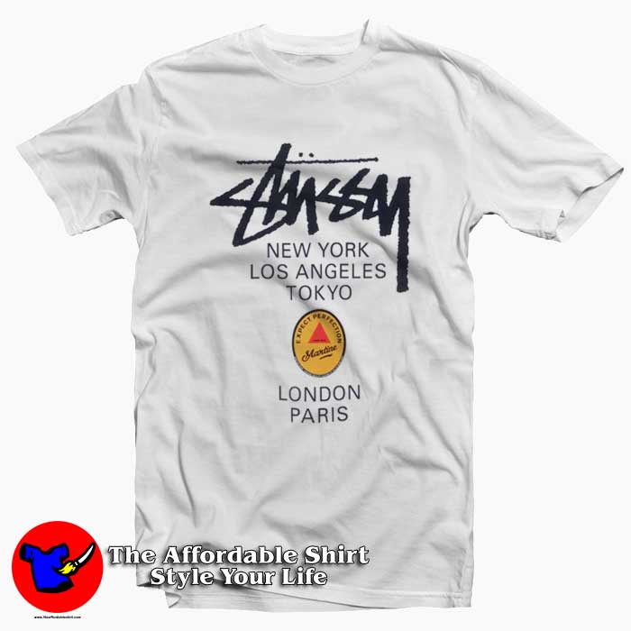 STUSSY X MARTINE ROSE WORLD TOUR Tee White