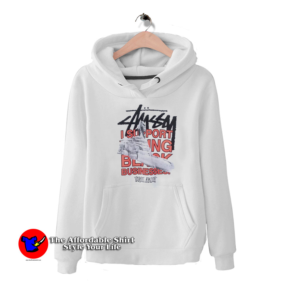 Stussy Support Virgil Abloh World Tour Hoodie Cheap