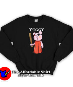 Baseball Bat Piggy Character Unisex Sweatshirt
