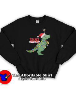 Christmas Tree T-Rex Funny Parody Sweatshirt