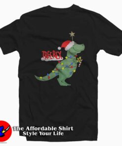 Christmas Tree T-Rex Funny Parody T-shirt