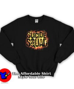 DC Comics Suicide Squad Flaming Logo Sweatshirt