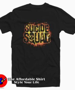 DC Comics Suicide Squad Flaming Logo T-shirt